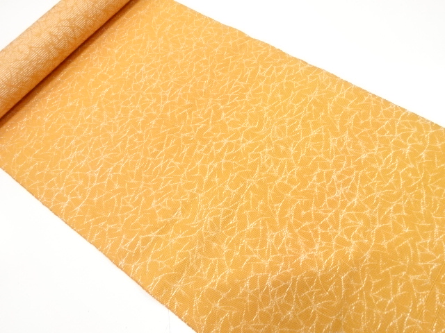 アンティーク　氷割れ模様織り出し　八寸帯地反物